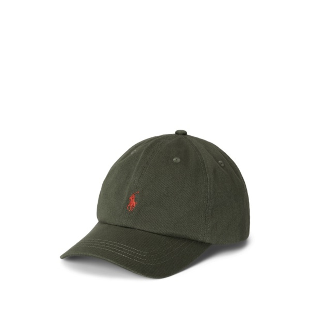 Ralph Lauren Olive Green The Iconic Cotton Chino Ball Cap sz 8-20 like new